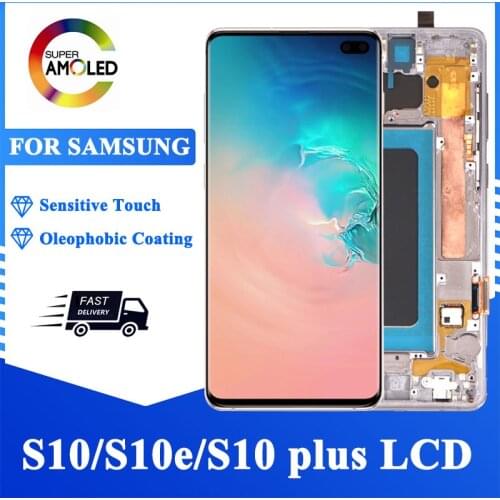 100% Original Replace LCD for SAMSUNG Galaxy S10e S10 Lcd Display G9730 S10+ Plus Display G9750 Touch Screen Digitizer Assembly