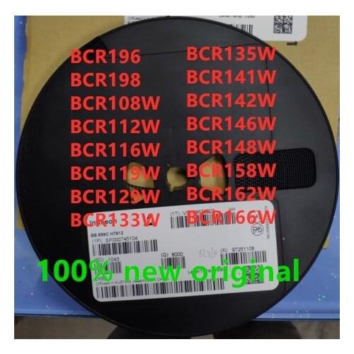 100PCS BCR196 BCR198 BCR108W BCR112W BCR116W BCR119W BCR129W BCR133W BCR135W BCR141W BCR142W BCR146W BCR148W BCR158W BCR162W