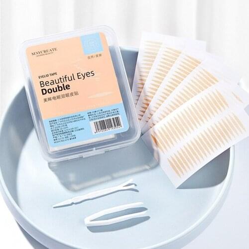 1200 Pcs/box Double Eyelid Stickers Invisible Natural Lace Olive-Shaped Double Eyelid Tape Adhesive Stickers Beauty Makeup Tools