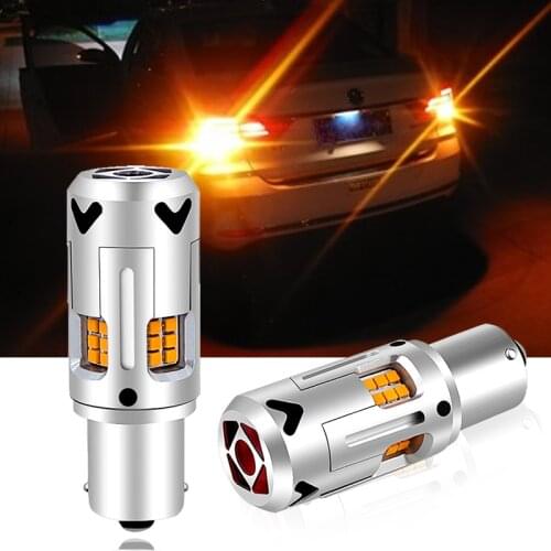 2pcs Canbus Error Free 1156 BA15S P21W PY21W Lamp Led Bulbs Car Rear Turn Signal Light For VW Passat B5 B5.5 B6 B7 B8 Golf 4