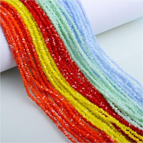 3mm 145pcs/strand Crystal Triangular Faceted Glass Beads Small Beads Sead Beads for Jewelry Making Diy
