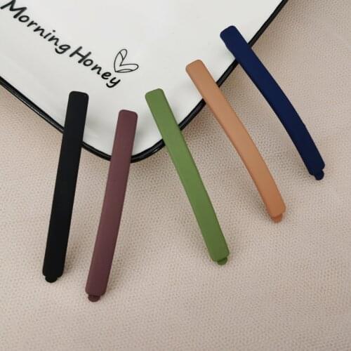 5Pcs/Set Candy Colors Hair Clips For Girls Women Simple Basic Sweet Hairpins Painted Colorful Matte Hair Accessories Barrette