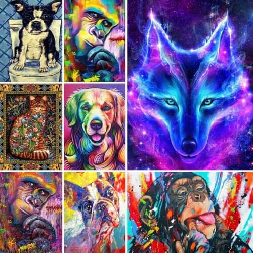30x40x50x60x70 diamond painting 5D Full Square embroidery mosaic Cross Stitch animal Orangutan wolf DIY home Decoration gift