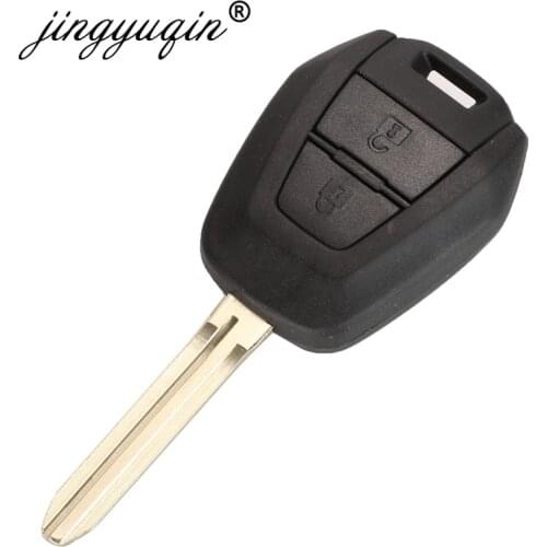 Jingyuqin 2 Buttons Ignition Key Shell Case fit for Isuzu D-Max TOY43 Blade Key Cover Replacement