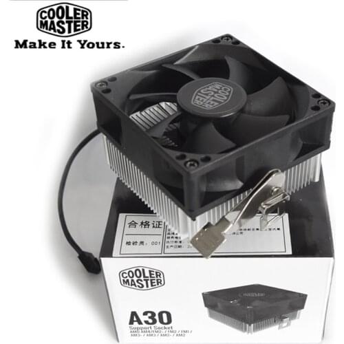 Cooler Master A30 MINI CPU Cooler 8cm Quiet Fan For AMD AM4 AM3 AM3+ AM2 AM2+ FM2 FM2+ FM1 LGA 1200 80mm Fan PC Radiator