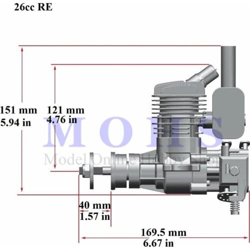 RCGF STINGER 26CC RE stroke engines gasoline engines rc aircraft rc airplane two cycle stinger 26CC engine
