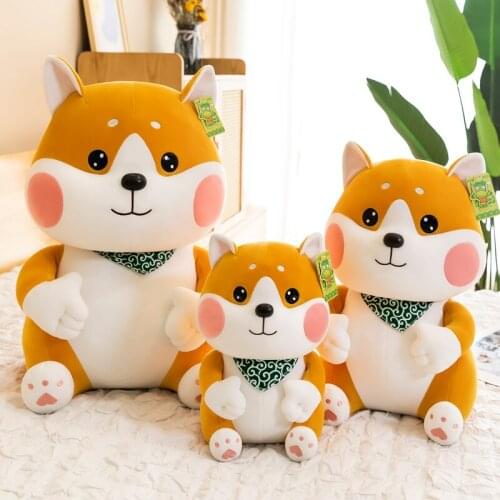 30/40/50cm Sitting Shiba Inu Plush Toy Stuffed Lovely Pillow Cute Animal Doll Gift For Children Girls Birthday Home Decor Sofa