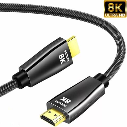 8K HDMI Cable for Xiaomi Mi Box HDMI 2.1 Video Cable 8k 60Hz 4K 120Hz 48Gbps for PS4 PS5 Splitter Switch Box Apple TV Projector