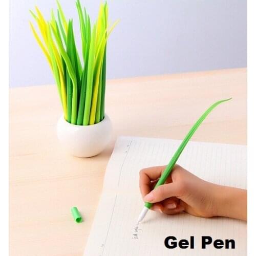 48pcs/lot Kawaii Tiny Green Grass Gel Pen School Office Writing Supplies Student Stationery Wholesale Free Shipping