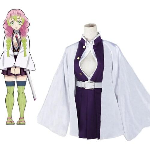 Anime Demon Slayer: Kimetsu no Yaiba Kanroji Mitsuri Cosplay Costume