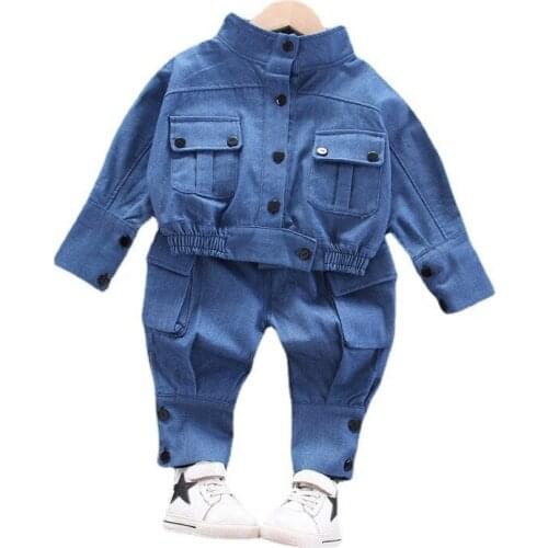 New Autumn Baby Fashion Clothes Kids Boys Girls Jacket Pants 2pcs/sets Spring Children Infant Clothing Toddler Cotton Sportswear