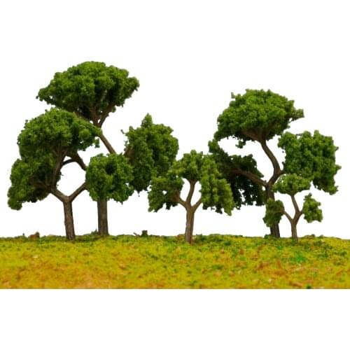 2018 Hot 200pcs/lot 3.5-9.5cm Miniature Plastic Green Model Trees For N Z Scale Layout Garden Pack