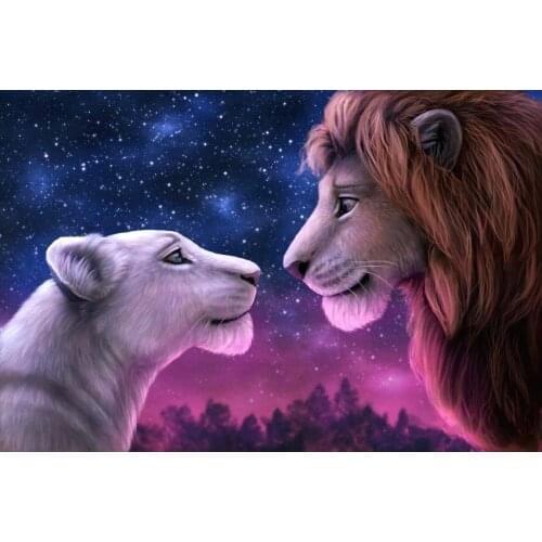 Cartoon Animation Lion Full Diamond Painting 5D DIY Cross Stitch Embroidery Accessories Home Decor Childrens Room Crafts Gift