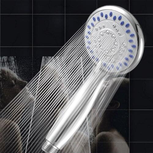 1pc Silver Color Chrome Shower Head 3 Mode Function Spray Anti-limescale Handheld Home Bathroom Water Saving Accessory