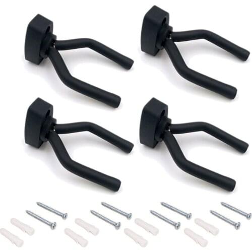 Wall Mount Guitar Hanger For Wall 4pcs Hooks Holders Stand Rack For Retail Shop Bedroom Playroom Bar Rehearsal Bass Ukulele