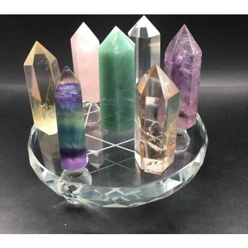 New product 7 star healing wand points quartz crystals stones wand points obelisk home decor fengshui crafts for healing gifts