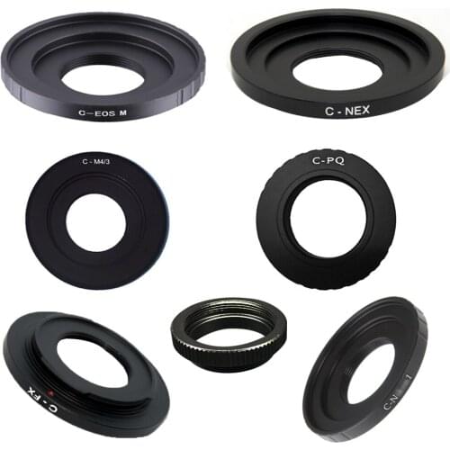 10pcs Adapter Ring C Mount Movie Lens Macro ring For C-FX C-PQ C-EOSM C-N1 NEX C-M4/3 CCTV Movie Lens