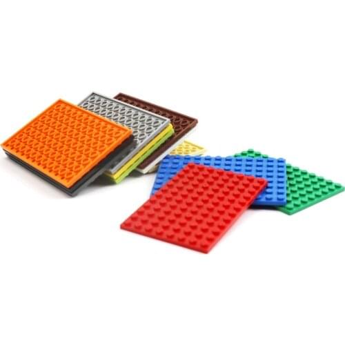 4pcs Plate 8 x 12 Baseplate Building Blocks Bricks MOC Parts Educational Creative Toys for Children Boys Girls