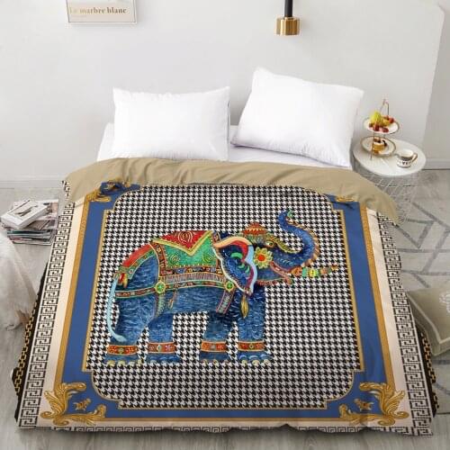 3D Duvet cover Quilt/Blanket/Comfortable Case Luxury Bedding 135 140x200 150x200 200x220 for Home Palace style geometry elephant