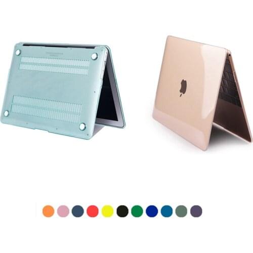 Crystal Hard Laptop Case for Macbook AIR Retina 11 12 13 15 inch with Touch Bar For Macbook New Pro 13 15.4 Shell A1707 A1708
