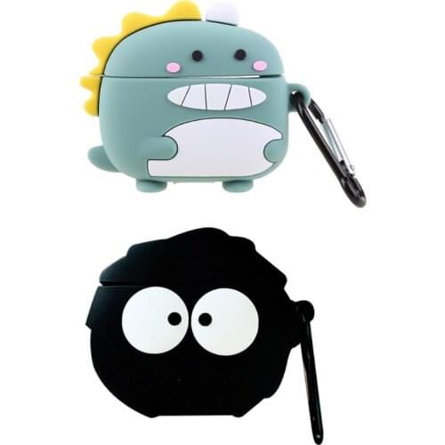 Cute Dinosaur Dustproof Protective Cover Silicone Case for Hua-wei Freebuds 4i 50LA