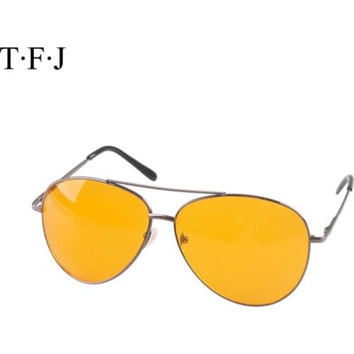 TFJ 2016 Night Vision Driving Glasses Polarized Yellow driver Sunglasses For Men Women Clip On Light Super Sun Glasses Drive Men
