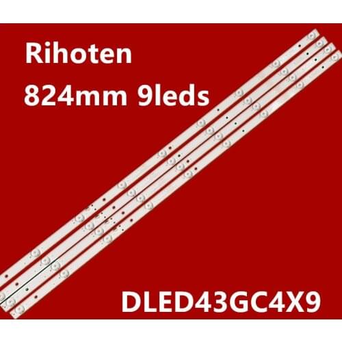 LED backlight strip 9 lamp for Philips 43PFF5021 43PFF5011 T4312M LD43V22S DLED43GC4X9 DLED43GC 4X9 GC43D09-ZC23FG-01 ZC21FA