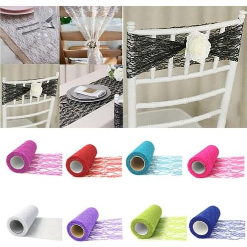 Tulle Lace Roll Spool Beautifui Lace for Tutus Skirt Vintage Event DIY Wedding Party Chair Sashes Table Runner Decor