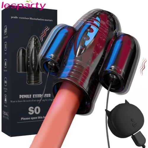 Penis Vibrator Sex Toys for Men 20 Speed Penis Trainer Ring Glans Vibrator Toys for Adult Delay Ejaculation Male Masturbator