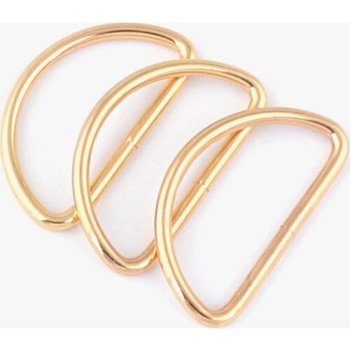1.5“ Metal D Ring Gold D Buckles Non Welded D Ring for Belt Buckles Handbag Hook Purse Clasp Key Chain Webbing Pet Collars