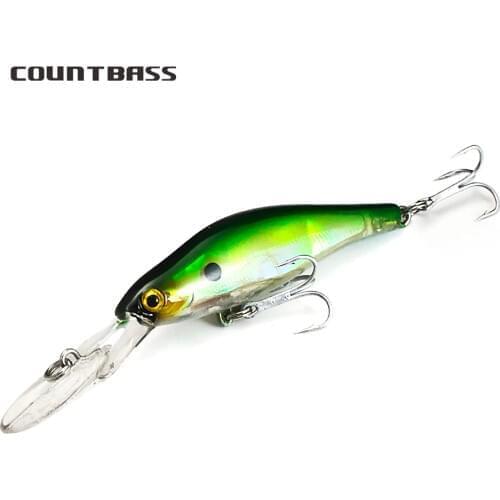 1 pc Countbass Hard Bait 65mm Long lip Minnow Wobblers Shad Jerk Your Bait Freshwater Bass Fishing Lures