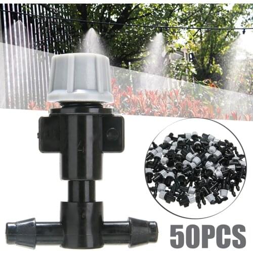 50pcs Mist Spray Nozzles Automatic Mist Spray Nozzle Sprinkler Garden Agriculture Irrigation Cool System