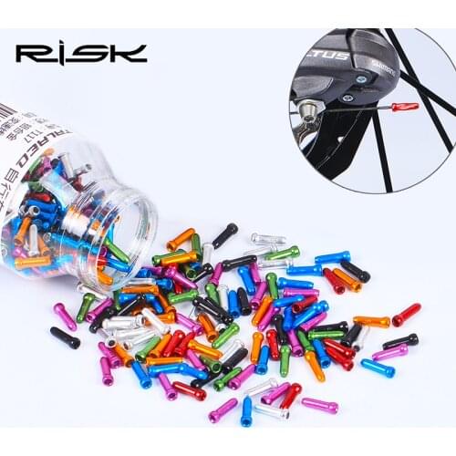 500pcs Bike Bicycle Brake Derailleur Shifter Inner Cable End Caps Tips 7Colors For All Brake Derailleur Wire Cable Bike Parts