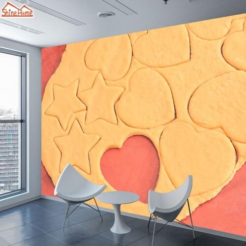 8d Crystal Silk Photo Mural Wallpaper 3d Contact Wall Paper Papers Home Decor Wallpapers for Living Room Kids Baked Cookie Mural