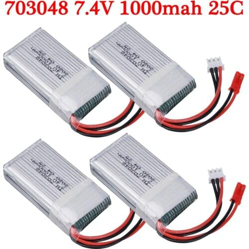 7.4v 1000mah Lipo Battery For MJXRC X600 U829A U829X X600 F46 X601H JXD391 FT007 RC Helicopter Quadcopter Airplane Drone Battery