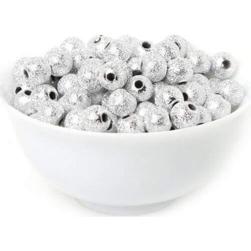 New Arrival 6mm Silvery Plastic Corrugated Beads Approx 250Pcs Acrylic Spacer Beads Charms Findings For Jewelry Making Craft DIY