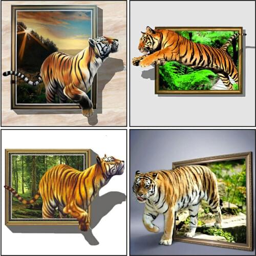 Evershine 5D DIY Diamond Painting Tiger Diamond Mosaic Animal Picture Of Rhinestone Embroidery Full Square Drill Home Decoration