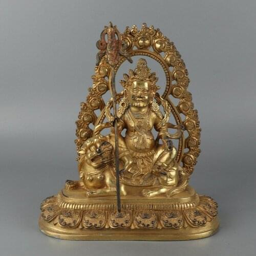 Chinese Exquisite Handmade Copper gilt Tibetan Buddha statue