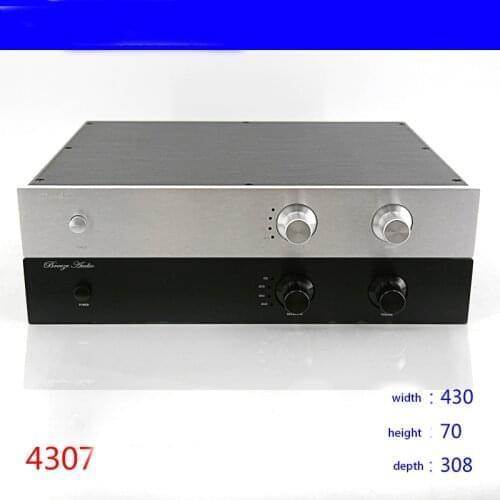 KYYSLB 430*70*308MM DIY Box Amplifier Chassis Housing Case Shell Enclosure Home Audio All Aluminum 4307 Pre-level Chassis