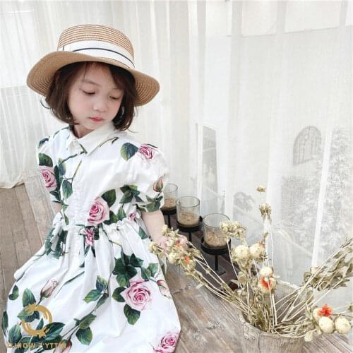 2021 Summer New Arrival Girls Fashion Floral Dress Girls Dress Princess Dress Girls Party Dress