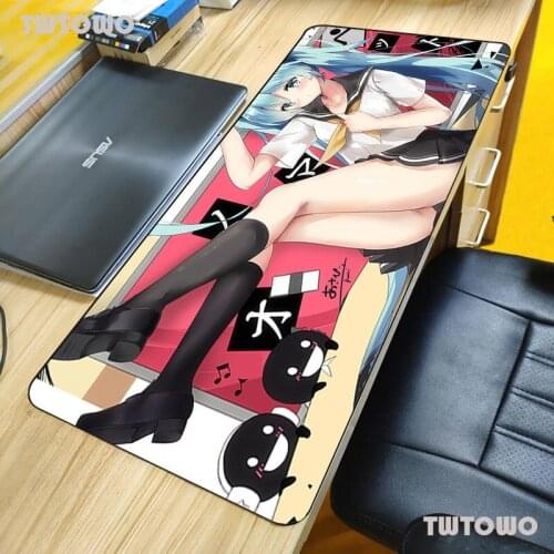 New Sexy Anime Girl Locking Edge Large Mouse Pad Game Rubber PC Computer Gaming Mousepad