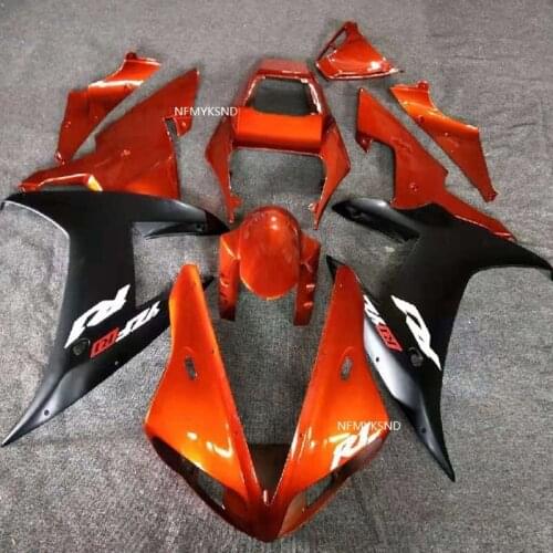 Fit moto for Yamaha fairings YZF R1 2002 2003 Full orange black bodywork parts fairing kit YZFR1 02 03 Cool