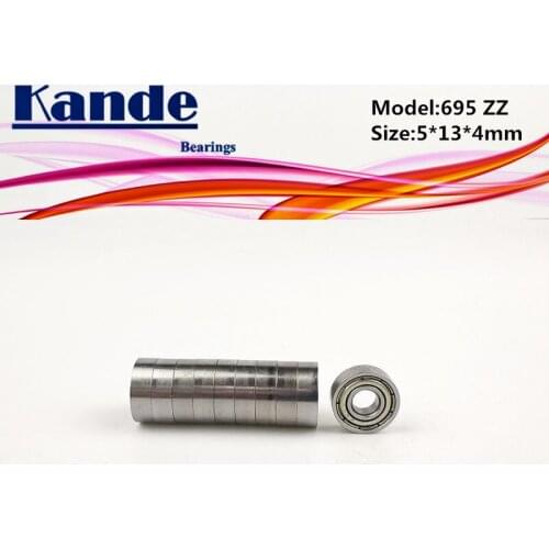 Kande Bearings 695ZZ 10pcs ABEC-1 695-2Z ABEC-3 695ZZ 10pcs ABEC-5 695 ZZ Miniature Deep Groove Ball Bearing 5x13x4mm 695