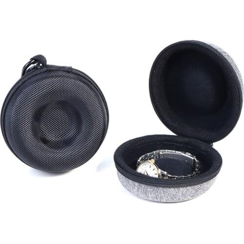 Portable Watch Storage Box Single Watch Travel Case Zipper Storage Coin Bag Watch Box
