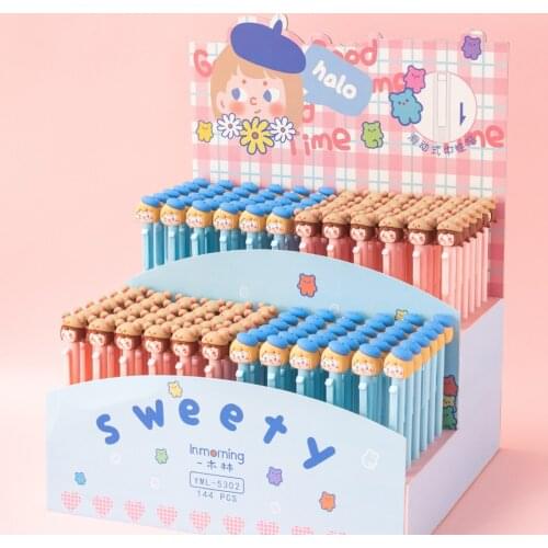 Lovable Gel Pens With Toy Decoration 0.5mm Black Ink Neutral Pen Pencils Writing Office School Supplies Cute Stationery