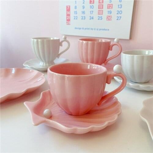 Simplicity Creativity Porcelain Saucer Nordic Luxury Modern Eco Friendly Coffee Cup Ceramics Reuseable Canecas Dining EK50BD