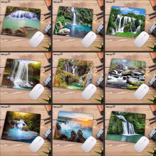 Mairuige Beautiful Scenery Waterfall Durable Rubber Mouse Mat Pad Size for 218X22CM Speed Version Gaming Speed Mousepads