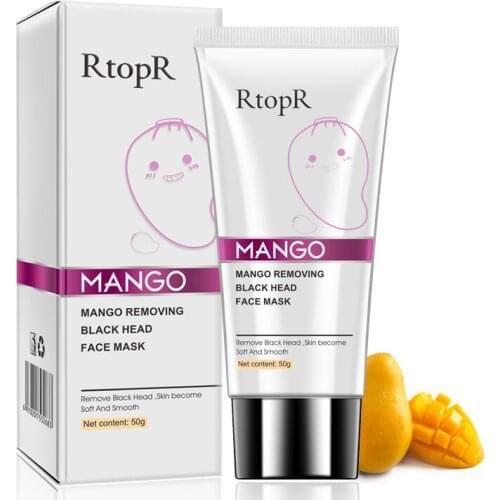RtopR Mango Blackhead Remover Acne Treatment Nose Oil-Control Mud Pore Strip Mask Whitening Cream Peel Off Mask Nose Peel Skin C
