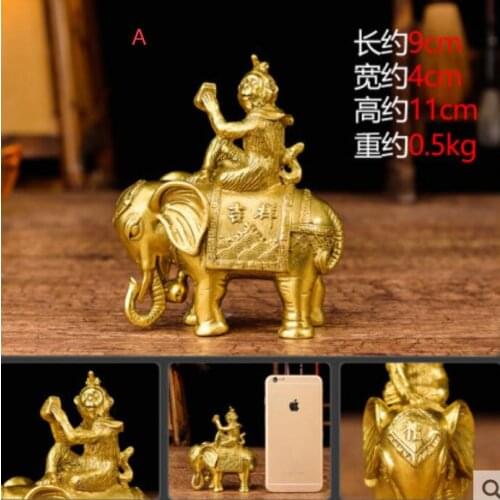 Collect China Brass Bronze copper Handmade Animal Elephant Statue
