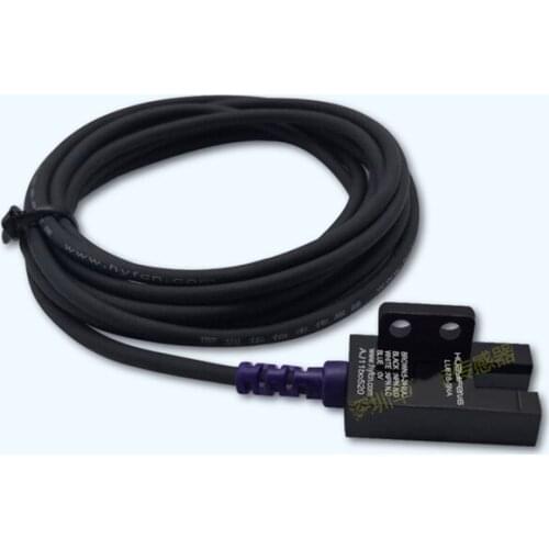 Slot Photoelectric Switch U-shape Groove Sensor 4 wire NPN,PNP Cable length 2 meter LU676-5NA / LU676-5PA Photoelectric Sensor